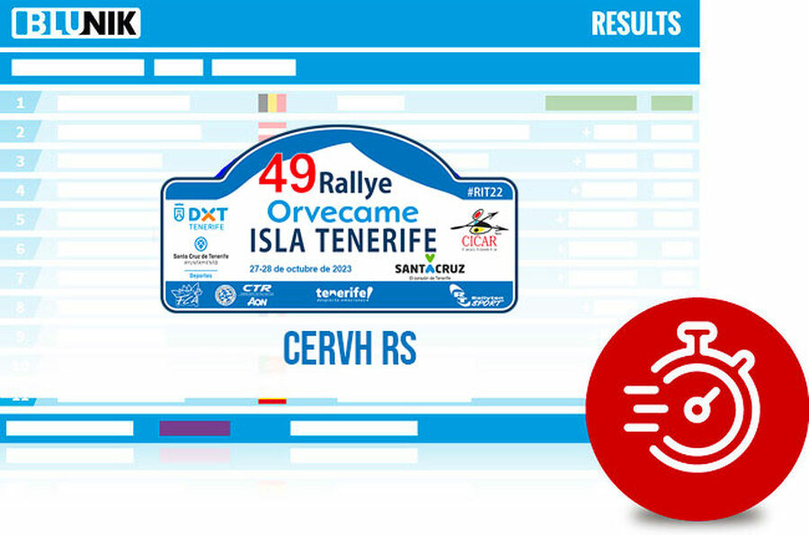 49º Rallye Orvecame Isla Tenerife Rallye results CERVH-RS