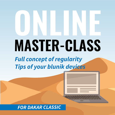 Master-Class online. Specific for the Dakar Classic
