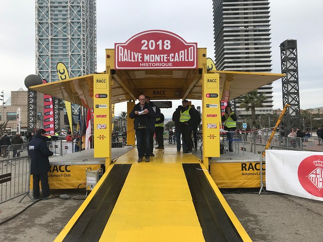 Podium sortida Barcelona Rally Monte Carlo Historique 2018