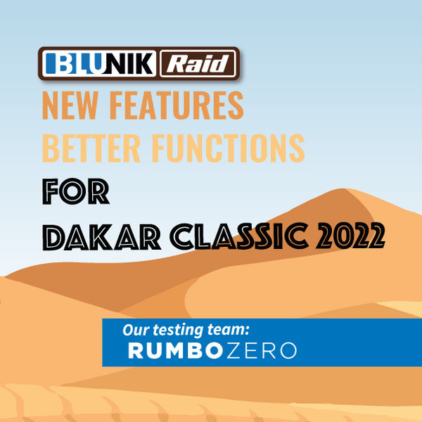 Más y mejor funciones en Blunik Raid para el DakarClassic 2022