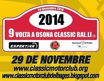 9 Volta Osona Classic Rallye Clasificaciones
