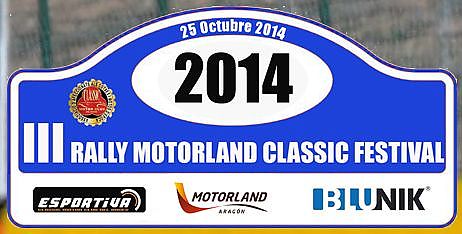III Rally  Motorland Classic FestivalClasificaciones