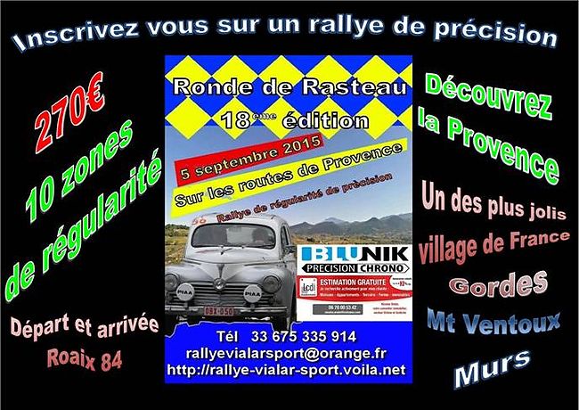 Rallye VHR 18ème Ronde de Rasteau en Provence 