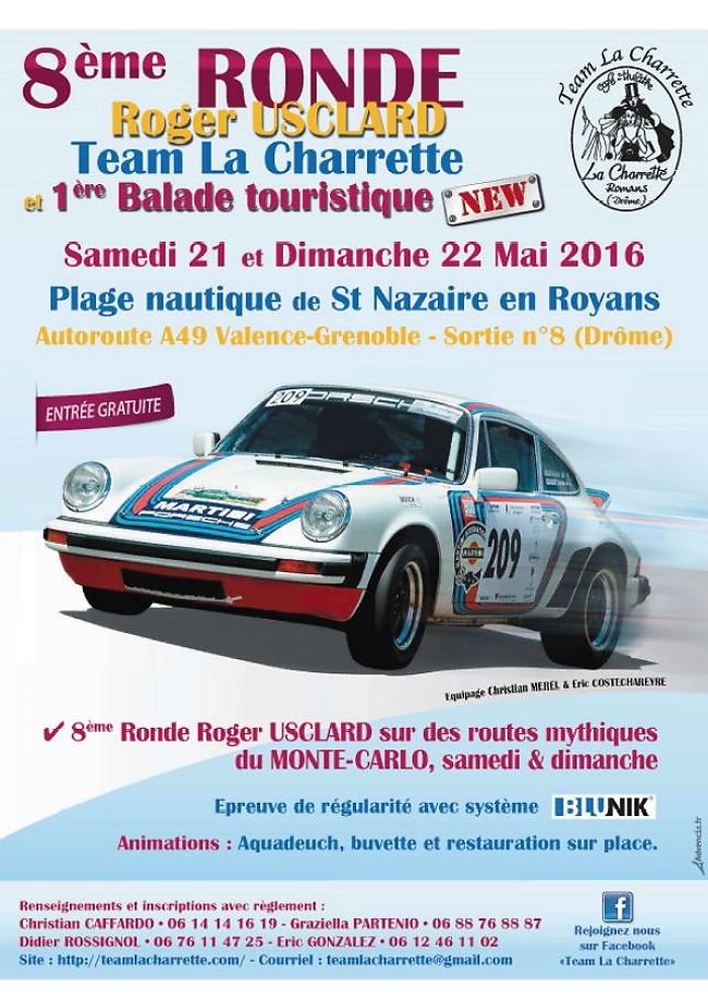 VIII Ronde Roger USCLARD, VHC, rally de regularite, Blunik Chrono precision Rhone-Alpes