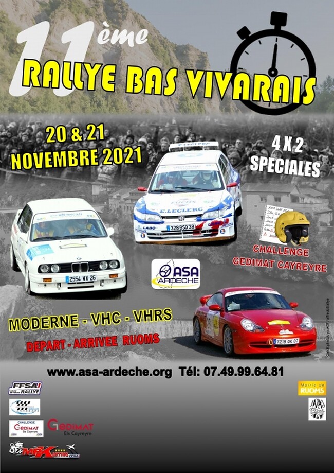 Rallye Regional Bas Vivarais Moderne, VHC, VHRS